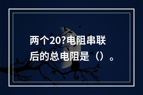 两个20?电阻串联后的总电阻是（）。