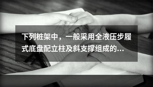 下列桩架中，一般采用全液压步履式底盘配立柱及斜支撑组成的是（