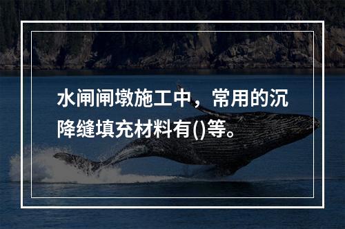 水闸闸墩施工中，常用的沉降缝填充材料有()等。