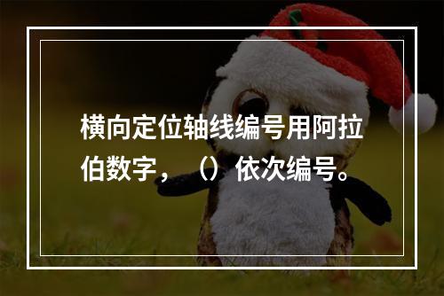 横向定位轴线编号用阿拉伯数字，（）依次编号。