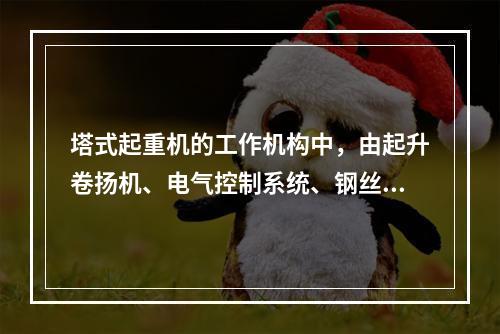 塔式起重机的工作机构中，由起升卷扬机、电气控制系统、钢丝绳、