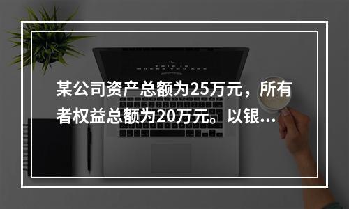 某公司资产总额为25万元，所有者权益总额为20万元。以银行存