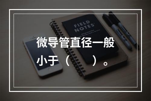 微导管直径一般小于（　　）。