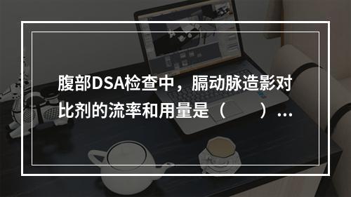 腹部DSA检查中，膈动脉造影对比剂的流率和用量是（　　）。