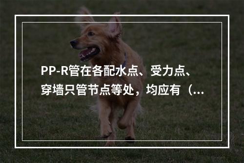 PP-R管在各配水点、受力点、穿墙只管节点等处，均应有（）或