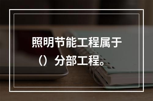 照明节能工程属于（）分部工程。