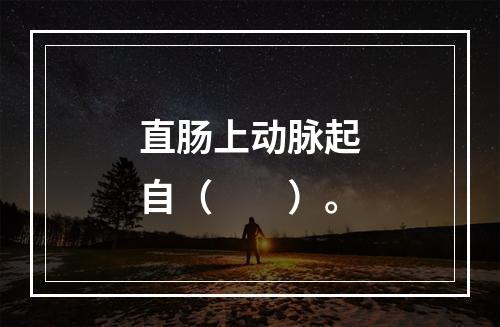 直肠上动脉起自（　　）。