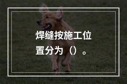 焊缝按施工位置分为（）。