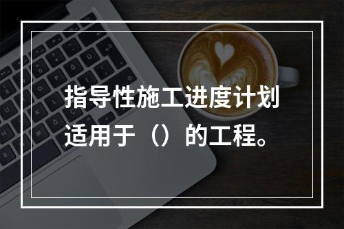 指导性施工进度计划适用于（）的工程。