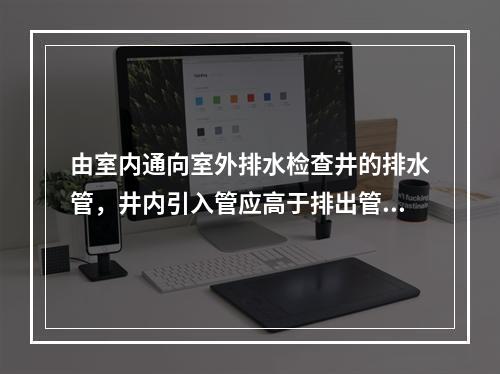 由室内通向室外排水检查井的排水管，井内引入管应高于排出管或两