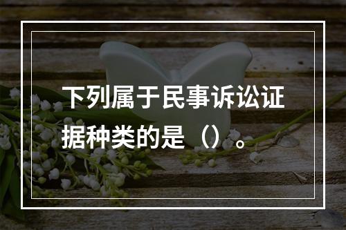 下列属于民事诉讼证据种类的是（）。