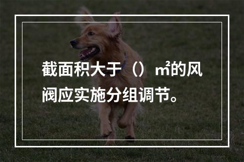 截面积大于（）㎡的风阀应实施分组调节。