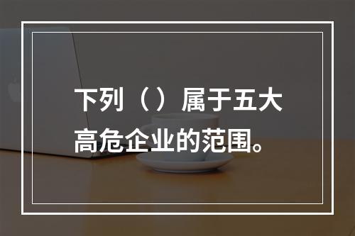 下列（ ）属于五大高危企业的范围。