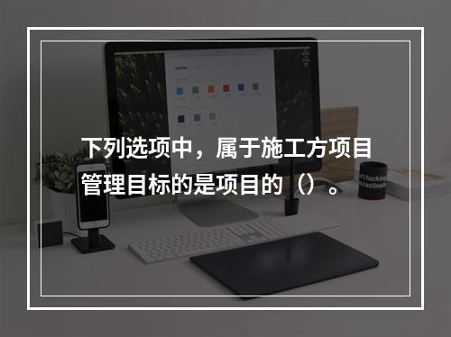 下列选项中，属于施工方项目管理目标的是项目的（）。