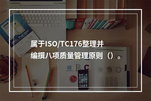 属于ISO/TC176整理并编撰八项质量管理原则（）。