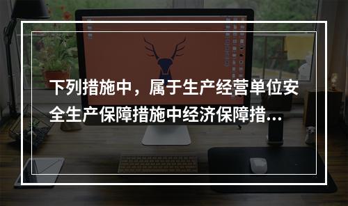 下列措施中，属于生产经营单位安全生产保障措施中经济保障措施的