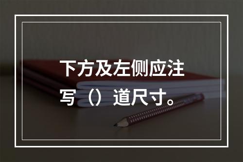 下方及左侧应注写（）道尺寸。