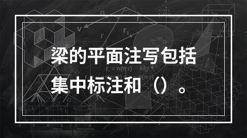 梁的平面注写包括集中标注和（）。