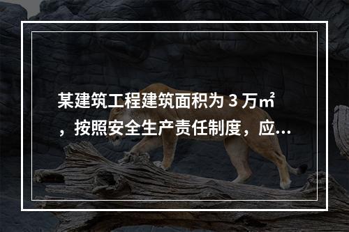 某建筑工程建筑面积为 3 万㎡，按照安全生产责任制度，应配备