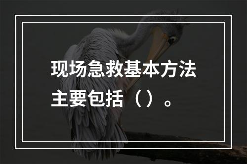 现场急救基本方法主要包括（ ）。