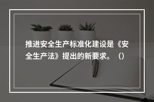 推进安全生产标准化建设是《安全生产法》提出的新要求。（）