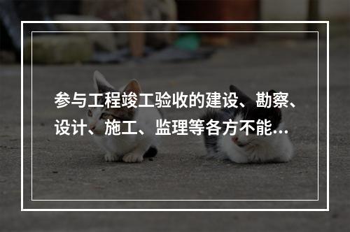 参与工程竣工验收的建设、勘察、设计、施工、监理等各方不能形成