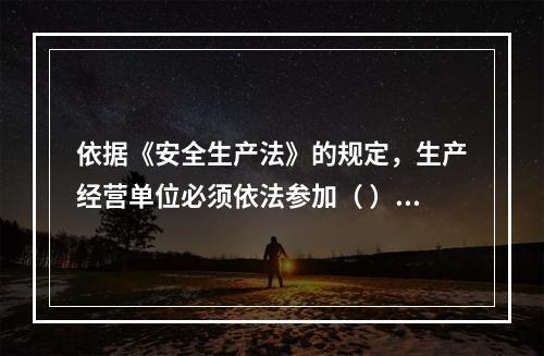 依据《安全生产法》的规定，生产经营单位必须依法参加（ ），为