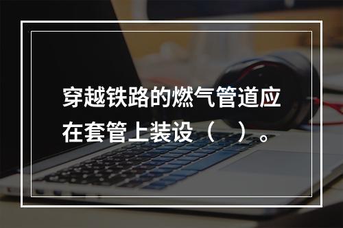 穿越铁路的燃气管道应在套管上装设（　）。