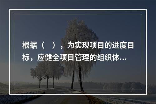 根据（　），为实现项目的进度目标，应健全项目管理的组织体系。