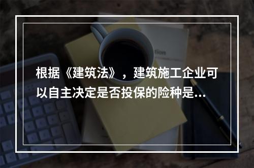 根据《建筑法》，建筑施工企业可以自主决定是否投保的险种是（　