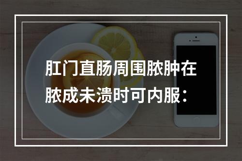 肛门直肠周围脓肿在脓成未溃时可内服：