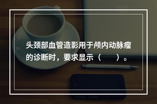 头颈部血管造影用于颅内动脉瘤的诊断时，要求显示（　　）。