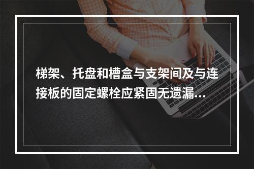 梯架、托盘和槽盒与支架间及与连接板的固定螺栓应紧固无遗漏，螺