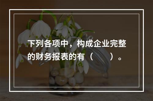 下列各项中，构成企业完整的财务报表的有（　　）。