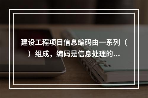 建设工程项目信息编码由一系列（　）组成，编码是信息处理的一项