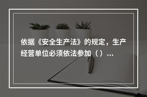 依据《安全生产法》的规定，生产经营单位必须依法参加（ ），为