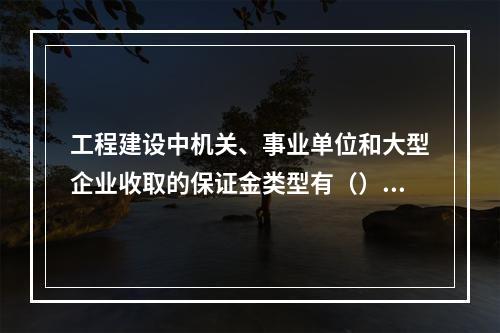 工程建设中机关、事业单位和大型企业收取的保证金类型有（）。