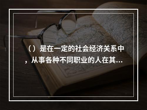 （ ）是在一定的社会经济关系中，从事各种不同职业的人在其特定