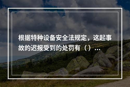 根据特种设备安全法规定，这起事故的迟报受到的处罚有（ ）。