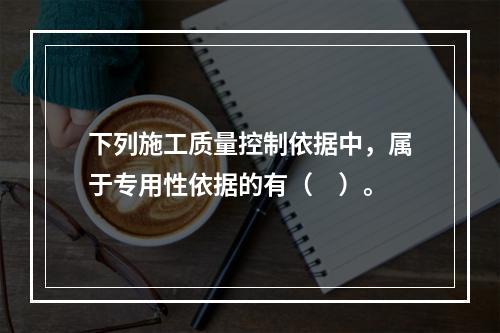 下列施工质量控制依据中，属于专用性依据的有（　）。