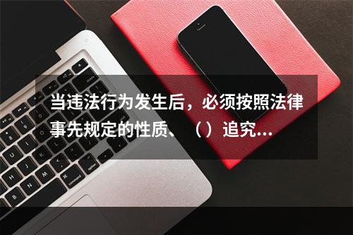 当违法行为发生后，必须按照法律事先规定的性质、（ ）追究违法