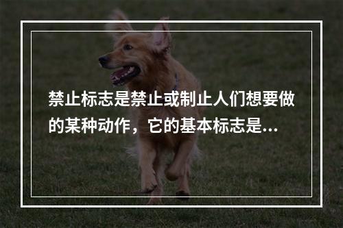 禁止标志是禁止或制止人们想要做的某种动作，它的基本标志是（）