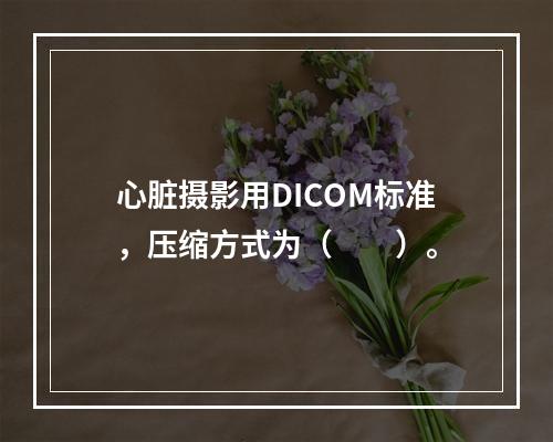 心脏摄影用DICOM标准，压缩方式为（　　）。