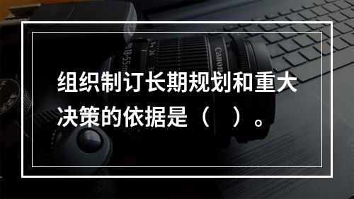 组织制订长期规划和重大决策的依据是（　）。