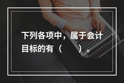 下列各项中，属于会计目标的有（　　）。