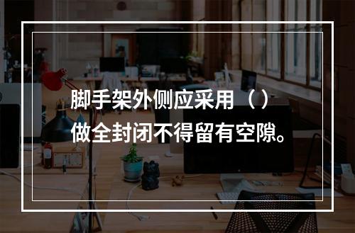 脚手架外侧应采用（ ）做全封闭不得留有空隙。