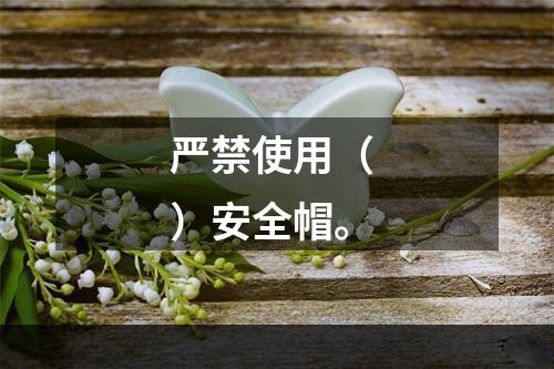 严禁使用（ ）安全帽。