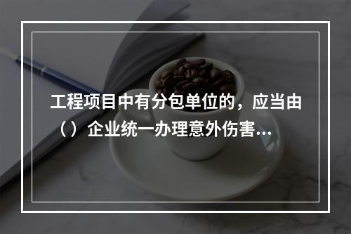 工程项目中有分包单位的，应当由（ ）企业统一办理意外伤害保险