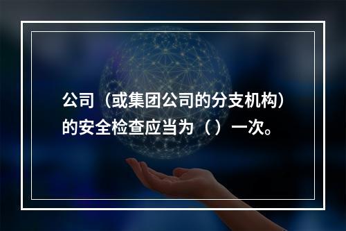 公司（或集团公司的分支机构）的安全检查应当为（ ）一次。