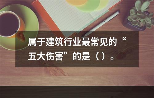 属于建筑行业最常见的“五大伤害”的是（ ）。